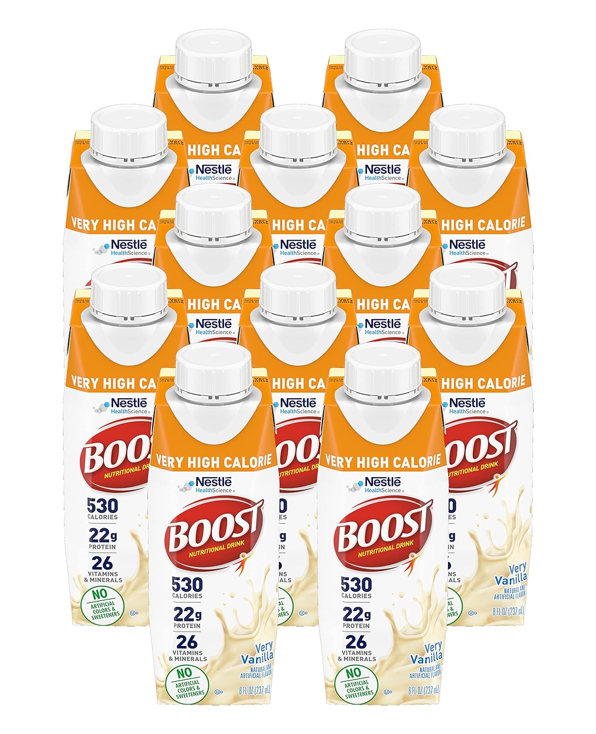 230527214251473_1 Boost Very High Calorie Nutritional Drink, Very Vanilla , 8 FL OZ (Pack of 12) - Image 1